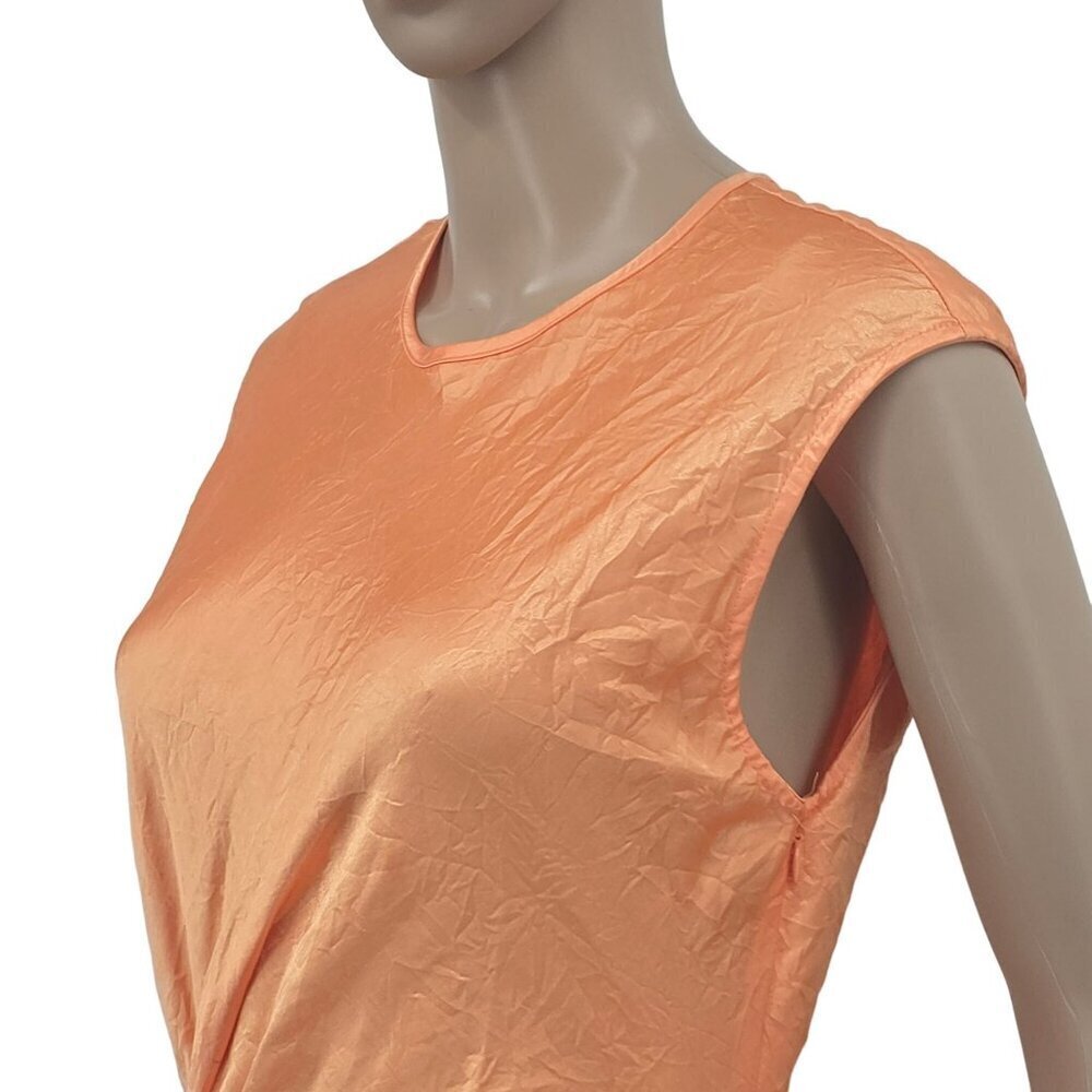 House of Harlow 1960 Peach High Neck Sleeveless Dress, Women's XL
